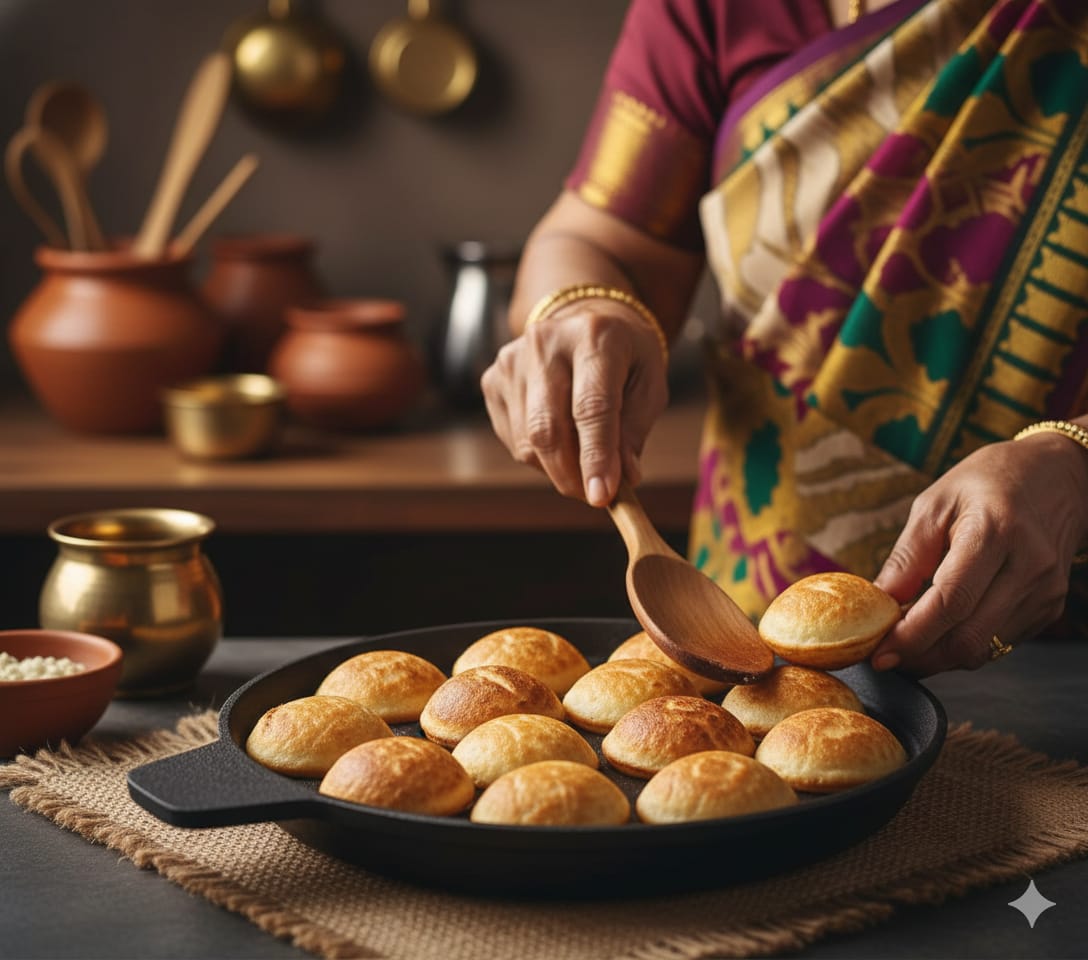 6th Planet Pre-Seasoned Cast Iron Paniyaram Pan 12 Cavity |