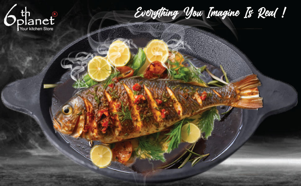 6th Planet Cast Iron Frying Pan 8 Inch (20 cm)