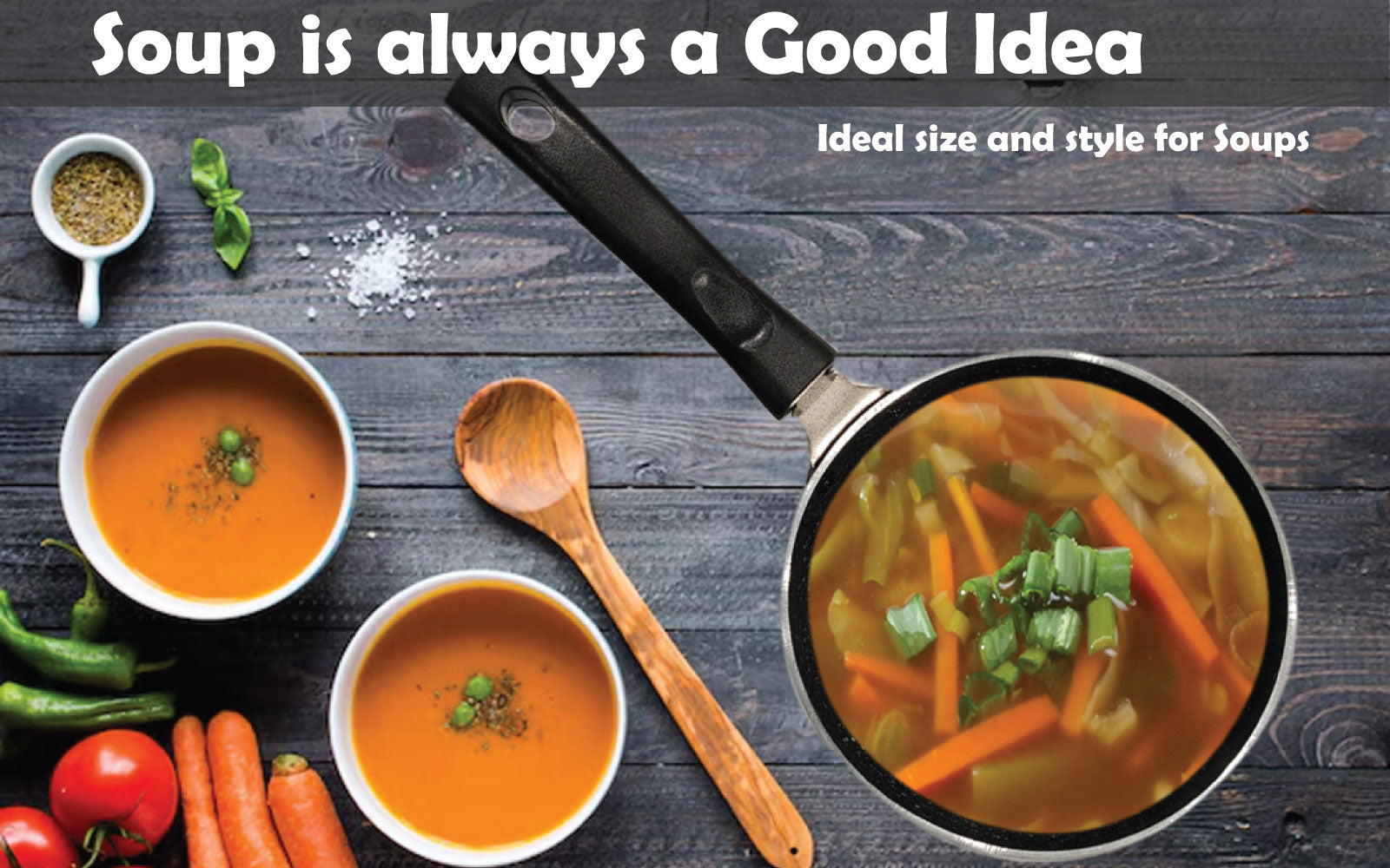 6th Planet Nonstick 16 cm Diameter Induction Base Tadka Pan, Vaghar/Chounk/Baghar Pan for Frying Dal/Spices, Milkpan/Saucepan Scratch Resistant | Granite Finish | Black