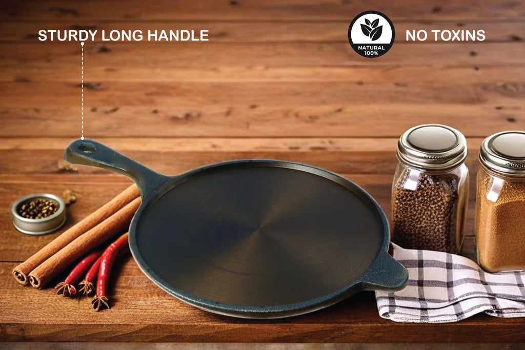 Cast Iron Dosa Tawa Long Handle 26 CMS/ 10 inch