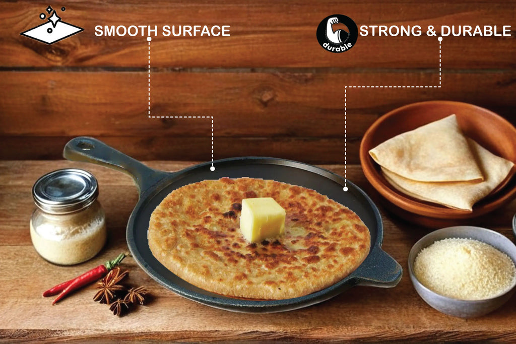 Cast Iron Dosa Tawa Long Handle 26 CMS/ 10 inch