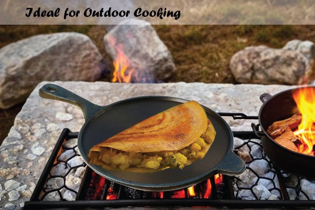 Cast Iron Dosa Tawa Long Handle 26 CMS/ 10 inch