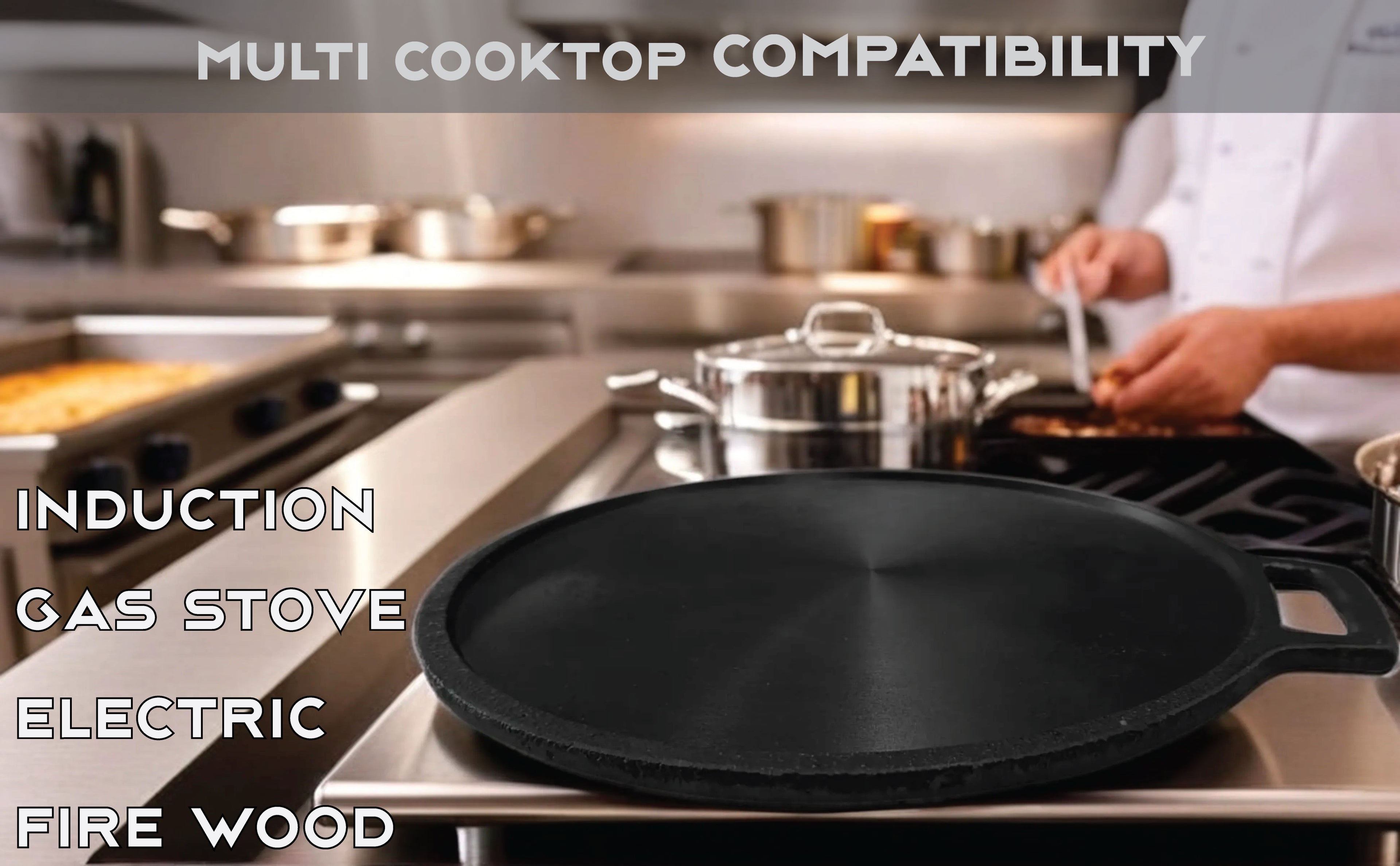 Cast Iron Tawa for Dosa/Chapathi/Roti | 29cm/11 inch