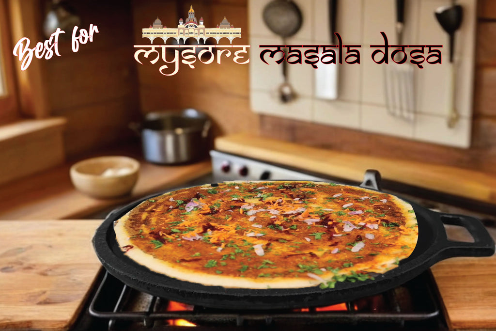 Cast Iron Tawa for Dosa/Chapathi/Roti | 29cm/11 inch