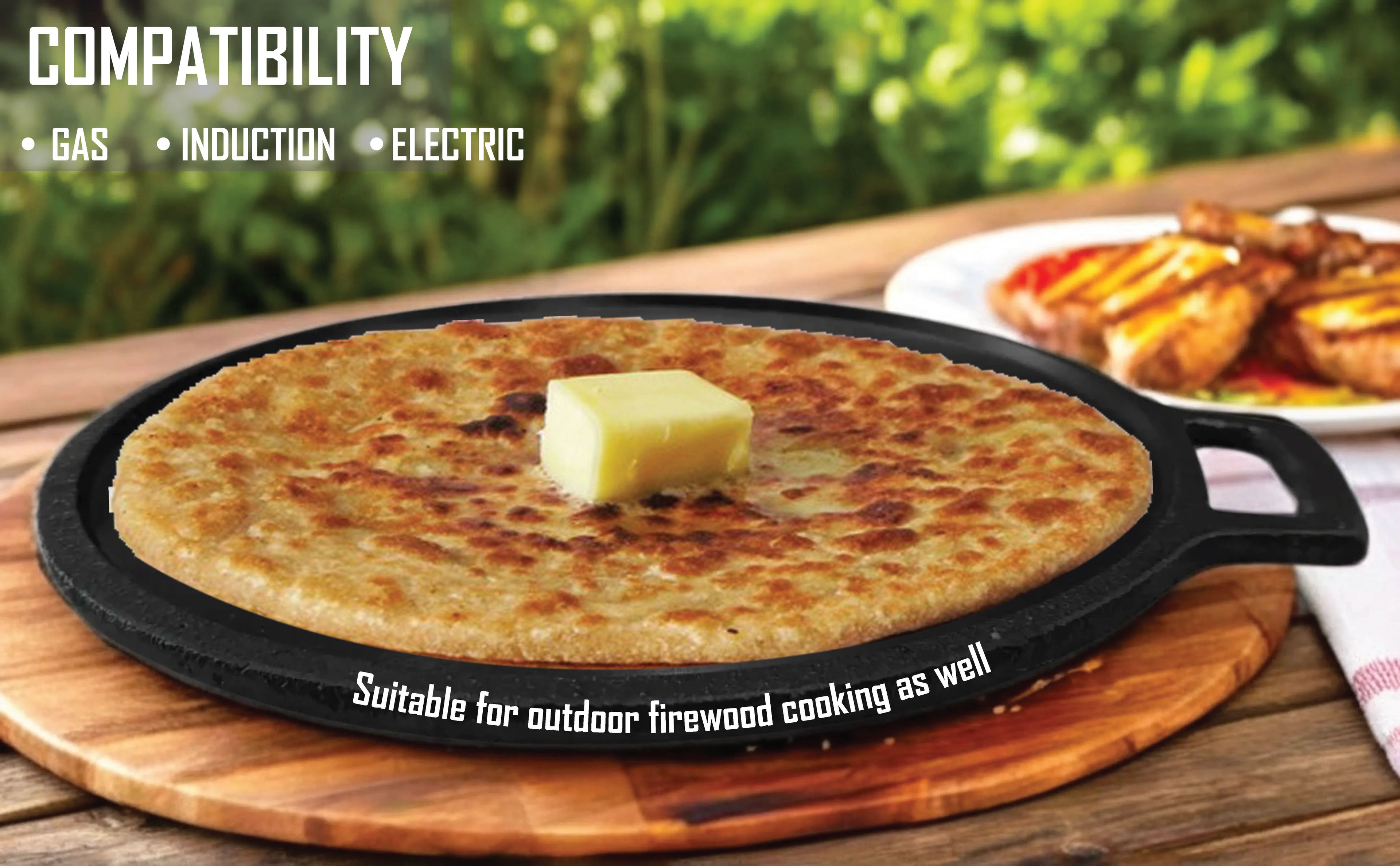 Cast Iron Tawa for Dosa/Chapathi/Roti | 29cm/11 inch