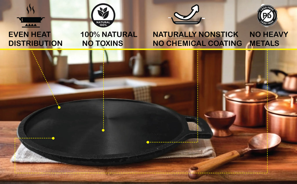 Cast Iron Tawa for Dosa/Chapathi/Roti | 29cm/11 inch