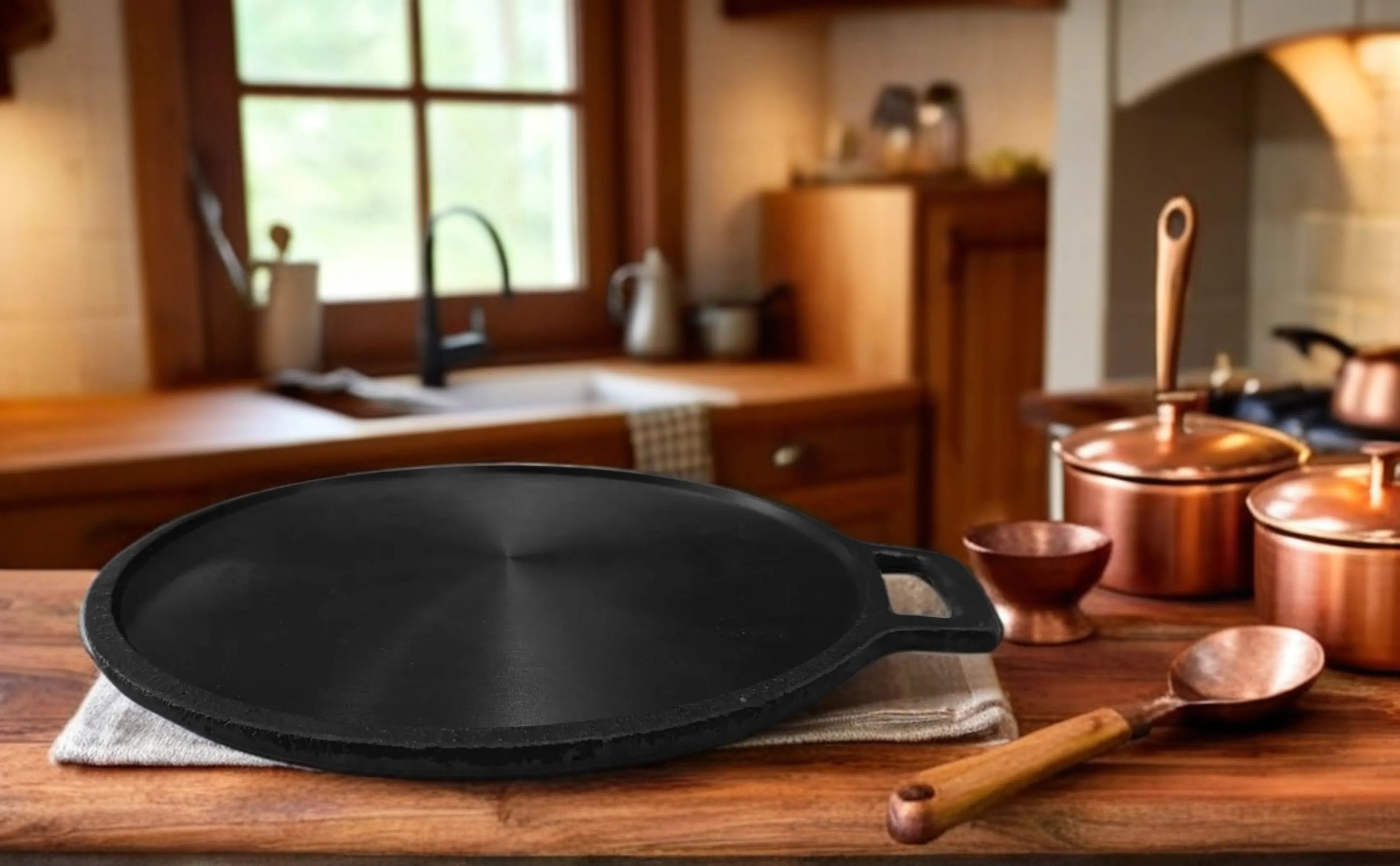 Cast Iron Tawa for Dosa/Chapathi/Roti | 29cm/11 inch